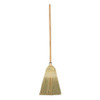 12 in Sweep Face Corn Broom, Medium-Stiff Combination, Natural, Tan  1VAB5