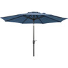 Outdoor Expressions 9 Ft. Aluminum Tilt/Crank Heather Blue Patio Umbrella 856151