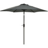 Outdoor Expressions 7.5 Ft. Aluminum Tilt/Crank Gray Patio Umbrella 889102
