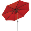 Outdoor Expressions 9 Ft. Aluminum Tilt-Crank Crimson Red Patio Umbrella 862182 862182