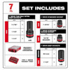 Milwaukee Tool 1 in Drive Impact Socket Set, Metric, SAE, 7 pcs 49-66-7840