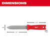 Milwaukee Tool Duct Knife, Serrated-Smooth, Blade 5 1-2 in L 48-22-1927