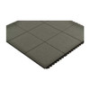 Interlocking Antifatigue Mat Tile, Rubber, 3 ft W x 3 ft L, 3/4 in Thick