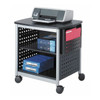 Safco Desk-Side Printer Stand,Black/Silver 1856BL