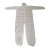 Condor Hooded Disposable Coveralls, 3XL, White, polypropylene, zipper 26W771