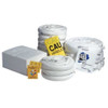 Spill Kit, 52 gal Volume Absorbed per Kit, 95 gal Capacity, Drum, White, 91  KIT402