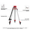 Milwaukee Tool Tripod,Rotary Laser Levels,Aluminum 48-35-3700