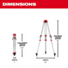 Milwaukee Tool Tripod,Rotary Laser Levels,Aluminum 48-35-3700