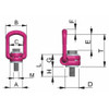 Rud Chain Hoist Ring,Bolt-On,9900 lb. Load Limit 8504659