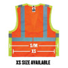 Ergodyne XL Orange Economy Breakaway Mesh Vest Class 2 - Single Vest 8215BA-S