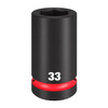 Milwaukee Tool Impact Socket,Socket Size 33 mm,Deep 49-66-6627