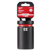 Milwaukee Tool Impact Socket,Socket Size 33 mm,Deep 49-66-6627
