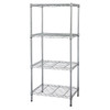Wire Shelving Unit, 18"D x 60"W x 74"H, 4 Shelves, Chrome