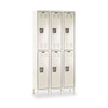 Wardrobe Locker, 36 in W, 12 in D, 78 in H, (2) Tier, (3) Wide, Tan