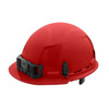 BOLT Red Front Brim Hard Hat w/6pt Ratcheting Suspension - Type 1, Class E