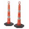 Trim Line Channelizer, HDPE, Diamond, 49 in Height, 8 Length, 4 lb, Orange  03-750-6FP
