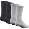 Railroad Sock Black/Gray Crew Sock (6-Pack) 6091