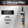 DAP Silicone Max 10 Oz. Black Premium All Purpose 100% Silicone Sealant 7079808789 794019