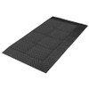 Antifatigue Mat, 72" L x 42" W, 1" Thickness, PVC, Diamond, Black