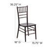 Hercules Chiavari Chair, Wood Back, 15-3-4 in W 18" L 36-1-4" H  XS-WALNUT-GG