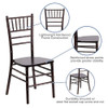 Hercules Chiavari Chair, Wood Back, 15-3-4 in W 18" L 36-1-4" H  XS-WALNUT-GG
