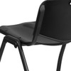 Flash Furniture Stack Chair, Plastic, Black, 29.75" H RUT-D01-BK-GG