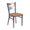 Hercules Restaurant Chair, Wood Back, 16-1/2 in W 17" L 32-1/4" H
