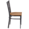 Hercules Restaurant Chair, Wood Back, 16-1-2 in W 17" L 32-1-4" H  XU-6FOB-CLR-NATW-GG