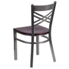 Hercules Restaurant Chair, Wood Back, 16-1-2 in W 17" L 32-1-4" H  XU-6FOB-CLR-MAHW-GG
