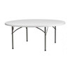 Flash Furniture Round Folding Table, Plastic Top, White RB-72R-GG