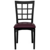 Hercules Restaurant Chair, 16-1-2 in W 20" L 36-1-2" H  XU-DG6Q3BWIN-BURV-GG