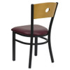Hercules Restaurant Chair, 16-1-4 in W 21-1-2" L 32-3-4" H, Vinyl Seat  XU-DG-6F2B-CIR-BURV-GG