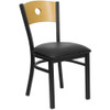 Hercules Restaurant Chair, 16-1-4 in W 21-1-2" L 32-3-4" H, Vinyl Seat  XU-DG-6F2B-CIR-BLKV-GG