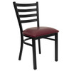 Hercules Restaurant Chair, 16-1-2 in W 17" L 32-1-4" H  XU-DG694BLAD-BURV-GG
