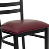 Hercules Restaurant Chair, 16-1-2 in W 17" L 32-1-4" H  XU-DG694BLAD-BURV-GG
