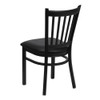 Hercules Restaurant Chair, 17 in W 20-1-4" L 34-1-4" H, Vinyl Seat  XU-DG-6Q2B-VRT-BLKV-GG