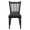 Hercules Restaurant Chair, 17 in W 20-1-4" L 34-1-4" H, Vinyl Seat  XU-DG-6Q2B-VRT-BLKV-GG