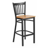 Restaurant Stool,Vertical Back,Nat Seat