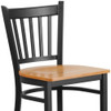 Restaurant Stool,Vertical Back,Nat Seat  XU-DG-6R6B-VRT-BAR-NATW-GG