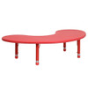 Kidney Activity Table, Plastic, Steel, Red  YU-YCX-004-2-MOON-TBL-RED-GG