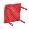 Square Activity Table, Plastic, Steel, Red  YU-YCX-002-2-SQR-TBL-RED-GG