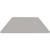 Trapezoid Activity Table, Chrome, Laminate, Particleboard, Steel, Grey  XU-A3060-TRAP-GY-H-A-CAS-GG