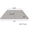 Trapezoid Activity Table, Chrome, Laminate, Particleboard, Steel, Grey  XU-A3060-TRAP-GY-H-A-GG