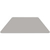 Activity Table,Trapezoid,Gray,30"x60"  XU-A3060-TRAP-GY-T-P-CAS-GG