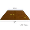 Trapezoid Activity Table, Chrome, Laminate, Particleboard, Steel, Wood Grain  XU-A3060-TRAP-OAK-T-A-CAS-GG