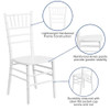 Hercules Chiavari Chair, White Back, 15-3-4 in W 18" L 36-1-4" H  XS-WHITE-GG
