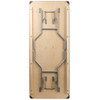 Flash Furniture Rectangle Folding Table, Wood Top, Wood Grain XA-3072-BIRCH-M-GG