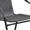 Flash Furniture Table Set w-Rattan Chair,Rnd,Gray,28" TLH-087RD-037GY4-GG