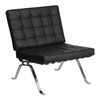Leather Lounge Chair,Flash Series,Blk, 32" x 35"