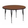 Flash Furniture Round Activity Table, Laminate, Wood Grain XU-A48-RND-OAK-H-P-GG